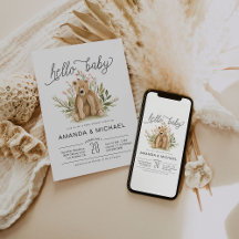 Invitación para baby shower | Bosque de primavera