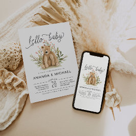 Invitación para baby shower | Bosque de primavera