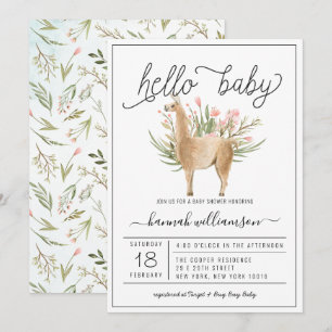 Invitación para baby shower Bosque de primavera