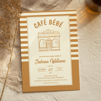 Invitación para Baby Shower CAFÉ BÉBÉ