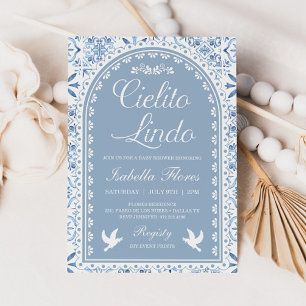 Invitación para Baby Shower CIELITO LINDO, Papel P