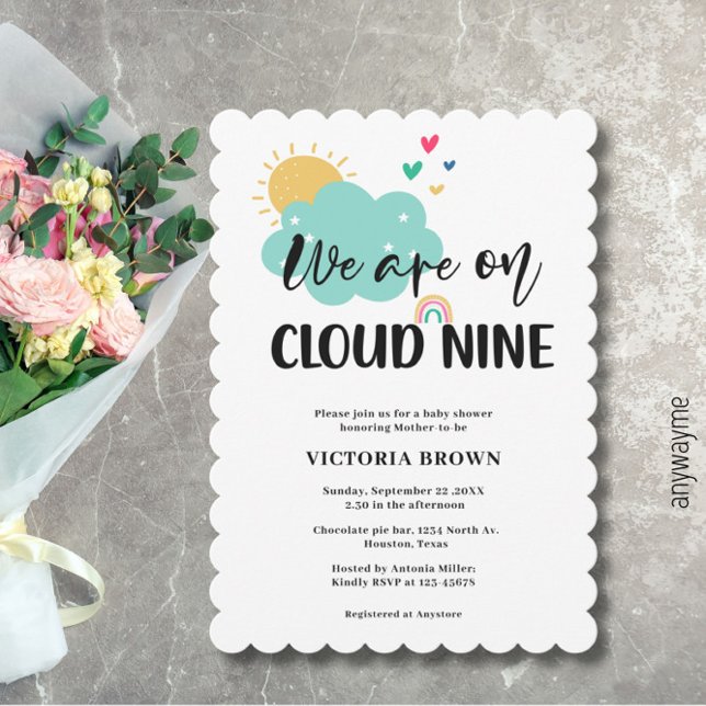 Invitación para Baby Shower Cloud NIne (Subido por el creador)