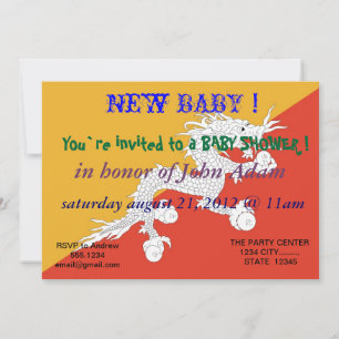 Invitación para Baby Shower con la Bandera de Butá