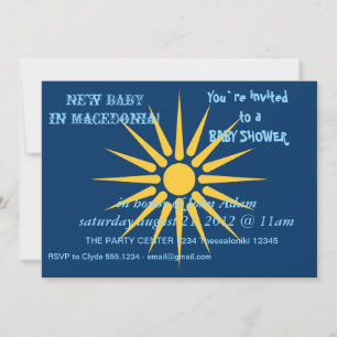 Invitación para Baby Shower con la bandera de Mace