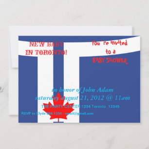 Invitación para Baby Shower con la bandera de Toro