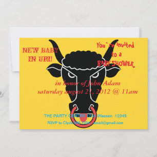 Invitación para Baby Shower con la bandera de Uri