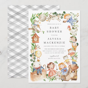 Invitación para Baby Shower con Rimas Infantiles