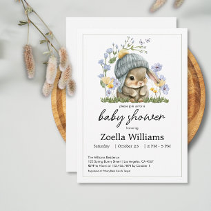 Invitación para Baby Shower Conejito Dulce