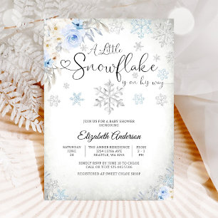 Invitación para Baby Shower Copo de Nieve de Invie