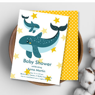 Invitación para baby shower Cuento de ballenas