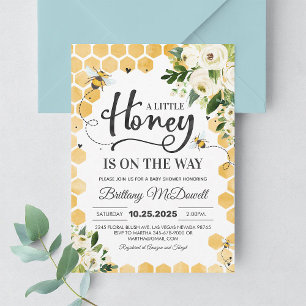 Invitación para Baby Shower de Abeja Melífera   Un