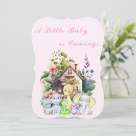 Invitación para Baby Shower de Animales Adorables 