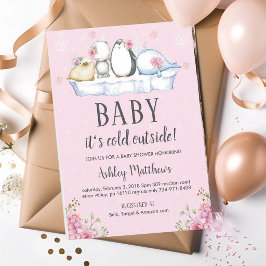 Invitación para Baby Shower de Animales Árticos de