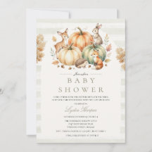 Invitación para Baby Shower de Animales del Bosque