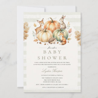 Invitación para Baby Shower de Animales del Bosque