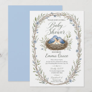 Invitación para Baby Shower de Azulejos del Este A
