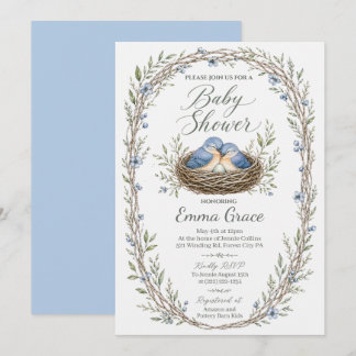 Invitación para Baby Shower de Azulejos del Este A