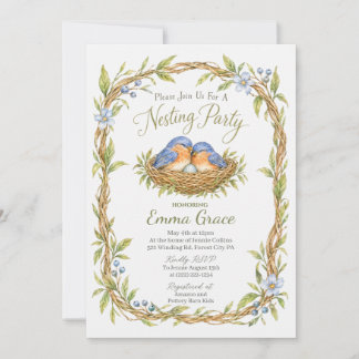 Invitación para Baby Shower de Azulejos del Este A