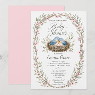 Invitación para Baby Shower de Azulejos del Este A