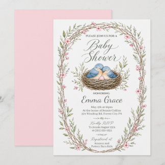 Invitación para Baby Shower de Azulejos del Este A