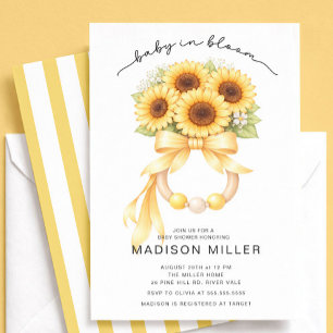 Invitación para Baby Shower de Baby in Bloom Giras