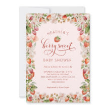 Invitación para Baby Shower de Bayas