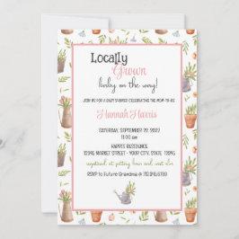 Invitación para baby shower de bebé criado localme