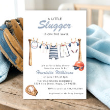 Invitación para Baby Shower de Béisbol - Un Pequeñ