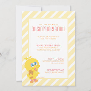 Invitación para Baby Shower de Big Bird
