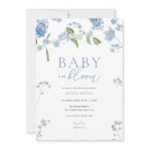Invitación para Baby Shower de Boy Blue Baby in Bl