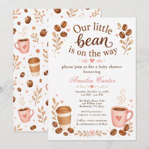 Invitación para baby shower de café