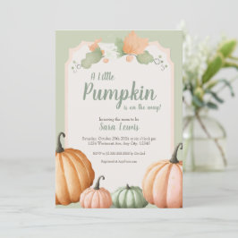 Invitación para baby shower de calabaza