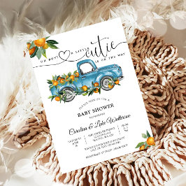 Invitación para Baby Shower de Camioneta Azul con 