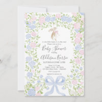 Invitación para baby shower de conejito grandmille