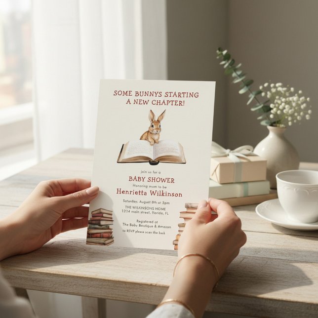 Invitación para Baby Shower de Conejo de Acuarela  (Subido por el creador)