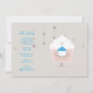 Invitación para Baby Shower de Cupcake de Mamá y B