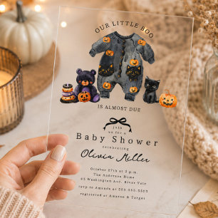 Invitación para Baby Shower de Cute Little Boo