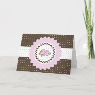 Invitación para baby shower de Cutietoots (rosa y 