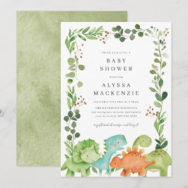 Invitación para Baby Shower de Dinosaurios