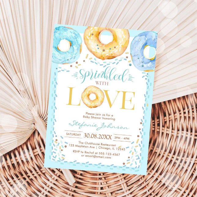 Invitación para Baby Shower de Donut Espolvoreado  (Subido por el creador)