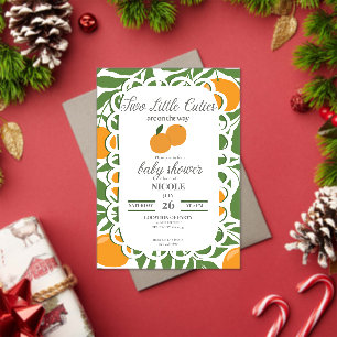 Invitación para Baby Shower de Dos Pequeños Cutiad