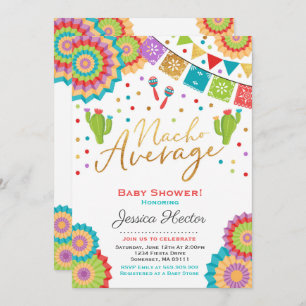 Invitación para baby shower de estilo mexicano