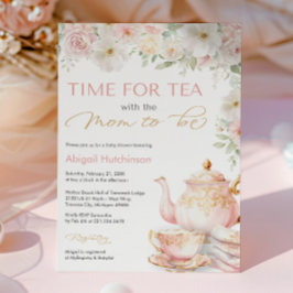 Invitación para Baby Shower de Fiesta del Té