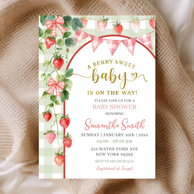 Invitación para Baby Shower de Fresa (Subido por el creador)