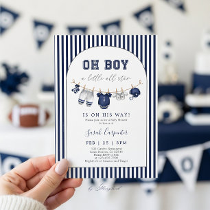 Invitación para baby shower de fútbol, Un pequeño