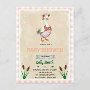invitación para baby shower de ganso
