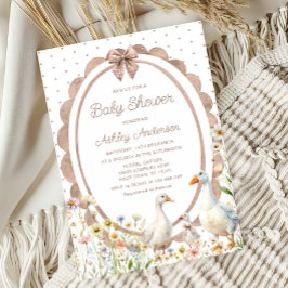 Invitación para Baby Shower de Ganso Bebé