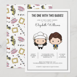Invitación para baby shower de gemelos FRIENDS™