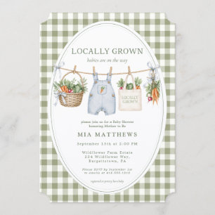Invitación para Baby Shower de Gemelos Localmente