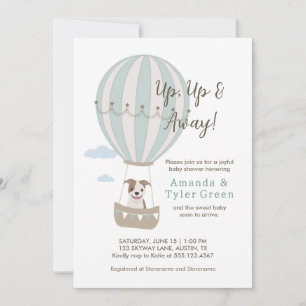 Invitación para baby shower de globo aerostático c